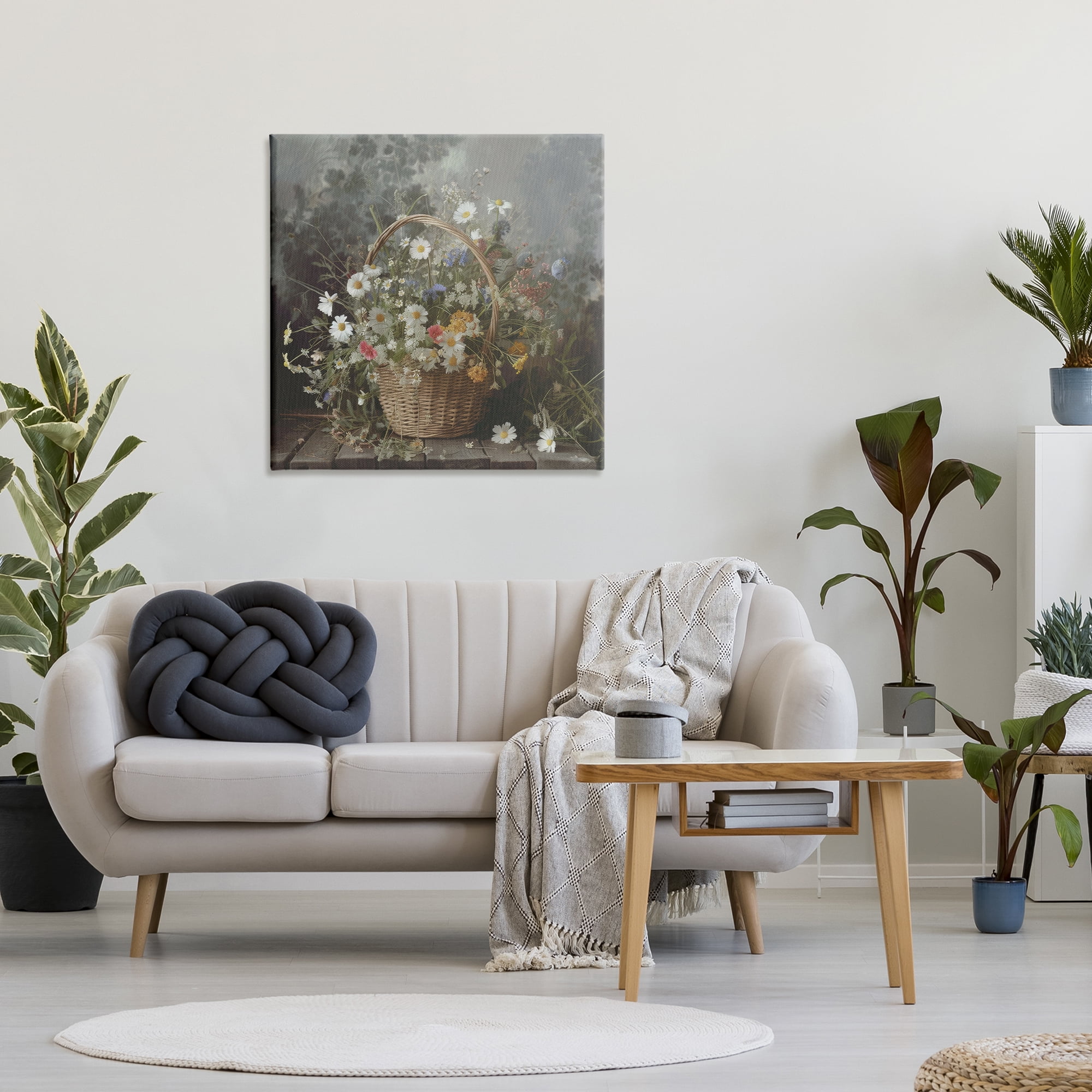 Stupell Industries Florals In A Basket Arrangement Canvas Wall Art, design by Lazar Studio