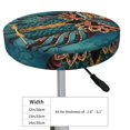 thumbnail image 4 of Balery Owl In Blue Fundas de asiento para taburete de bar redondo de tela de terciopelo ajustables que protegen de arañazos y manchas para sillas de 14 a 17 pulgadas.-13 inch, 4 of 7