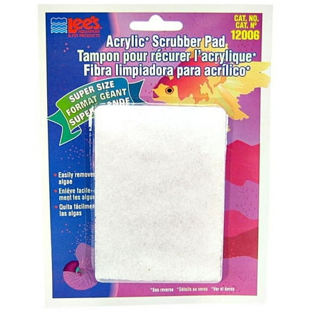 Lees Acrylic Scrubber Pad Easily Removes Algae from Aquariums or Terrariums