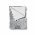 thumbnail image 2 of Abstract Soft Flannel Fleece Throw Blanket, Circular Round Pastel Toned Lilac Flower Pattern Design, Cozy Plush for Indoor and Outdoor Use, 60" x 80", Pale Peach Blue Grey, by Ambesonne, 2 of 6