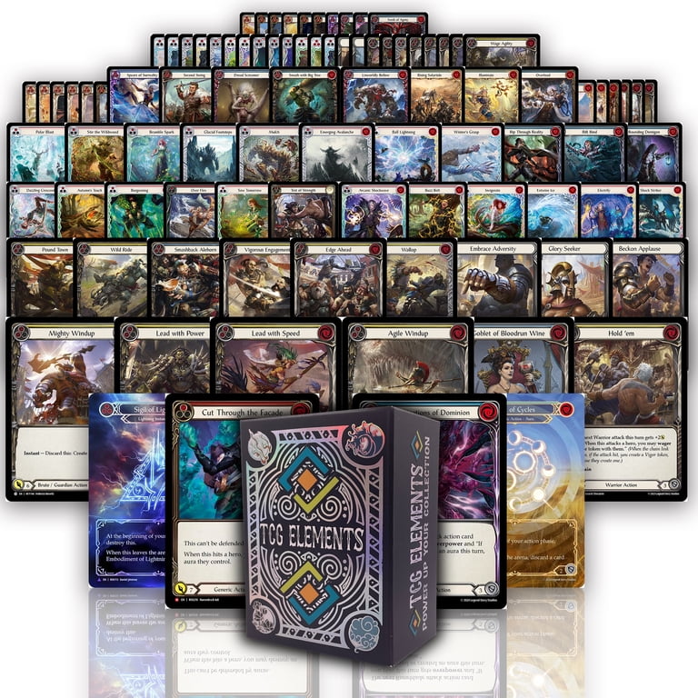 TCG Elements - Flesh and Blood TCG Bundle, 100 Uncommon/Common