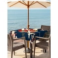 thumbnail image 3 of Outdoor Tablecloth with Umbrella Hole for Patio/Picnic/Party/Camping, Japanese Style Waterproof Table Cloth Square Cover Washable, Modern Cranes Cherry Flower Wave Navy Blue (54"x 54"), 3 of 8