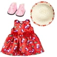 thumbnail image 1 of Conjunto de ropa de moda: vestido, sombrero y zapatos para muñeca de 45 cm, 1 of 5