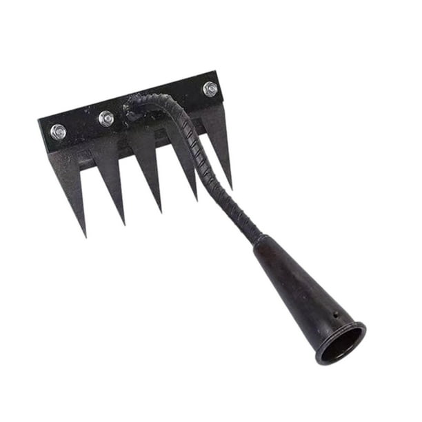 Rastrillo para quitar malezas, azada de jardín, herramienta de jardinería, rastrillo de mano endurecido, herramienta para desherbar, para agricultura, 5 dientes
