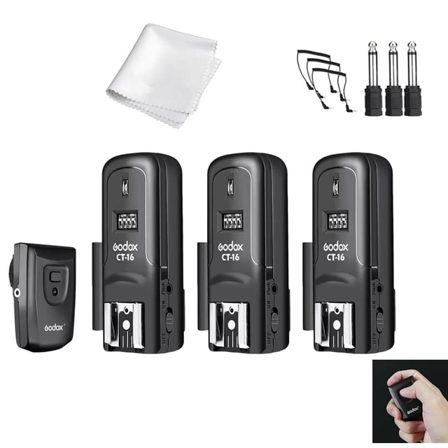Kit receptor inalámbrico con disparador de flash para radio Godox CT-16