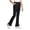 Black, variant on Leey-World Girls School Uniform Pants Kids Pull On Straight Leg Stretchy Elastic Waist Trousers with Pockets 5-14 Years(Black,11-12 Years)