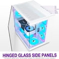thumbnail image 3 of Funda para PC FOIFKIN F600 con ventilador ARGB ATX Mid-Tower de 7 PWM, color blanco, 3 of 8