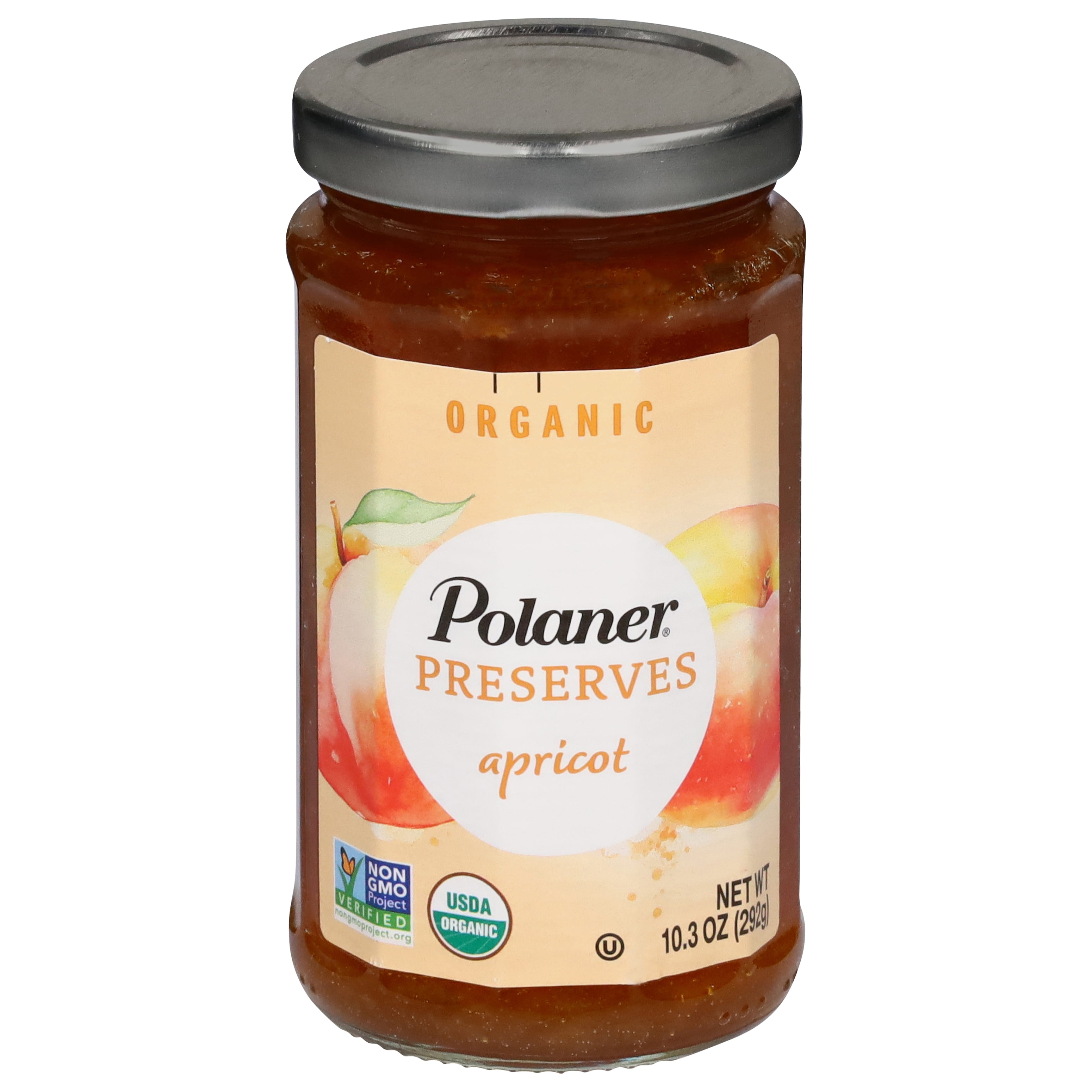 Polaner, Organic Apricot Preserves, 10.3 oz Jar, Fruit Spread