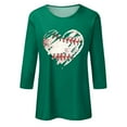 thumbnail image 3 of yunLCZ Basic T Shirts Women Baseball Mom Tshirt Baseball Heart Graphic Tee Funny Short Sleeve Tops, 3 of 4
