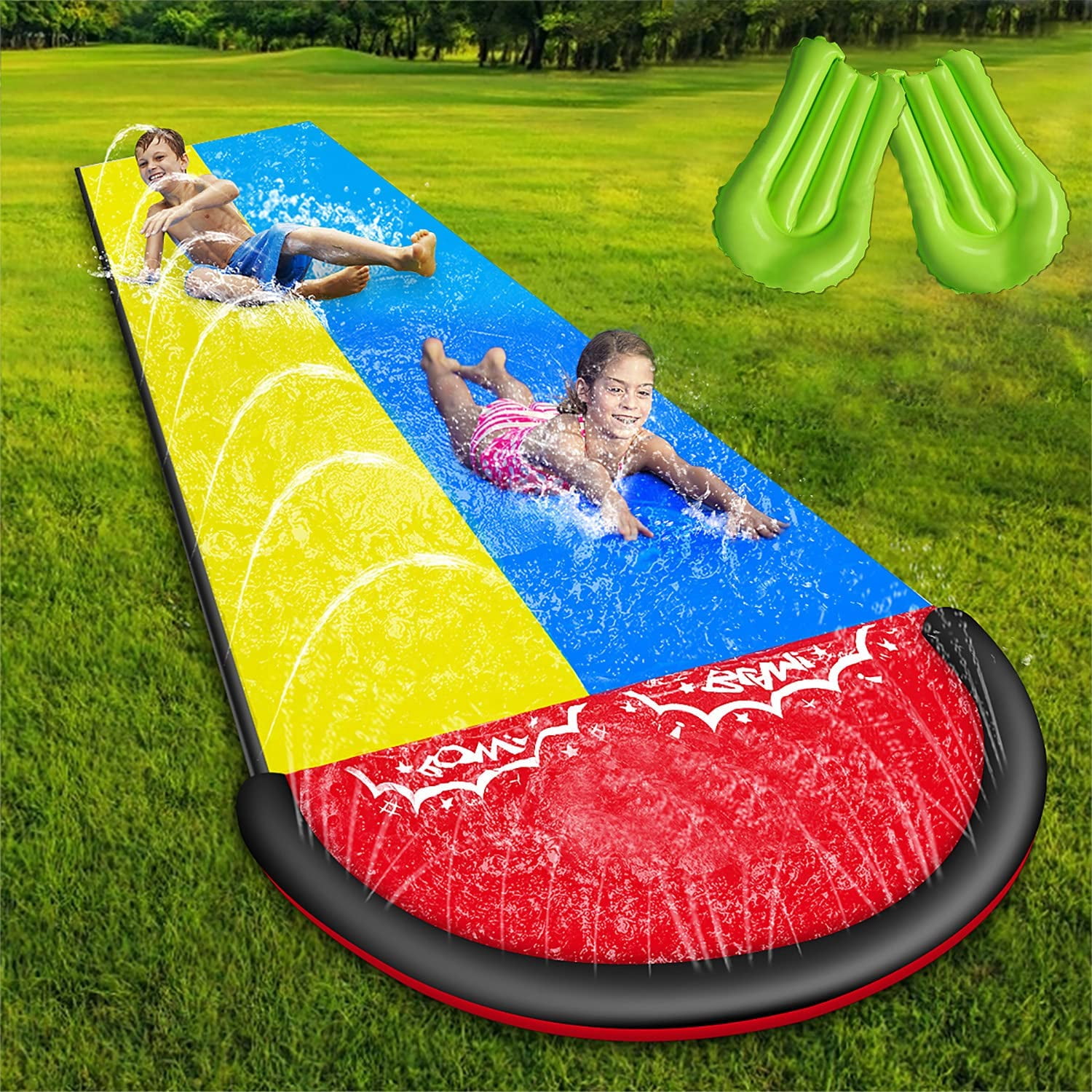 Inflatable Water Slide Waterslide Slip Slide Toy for Kids Backyard Swimming Pool 
