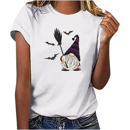 

Plus Size Tops for Women Crop Tops Women s Vintage Print Pattern Summer Short Sleeve Tops Blouse T Shirts for Women Valentines Day Shirts Women Clearance White XL