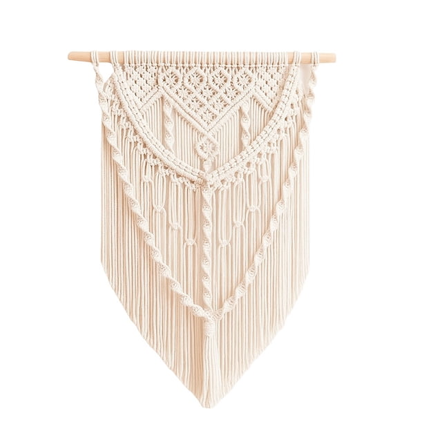 lios Innova | Tapiz Colgante Boho Beige 50x70 cm de Algodón Tejido a Mano, Decoración de Pared Estilo Bohemio, Accesorio Decorativo para Sala, Dormitorio, Oficina o Estudio.