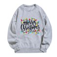 thumbnail image 4 of EHQJNJ Chandails en Molleton à Col Rond pour Femmes Noël Oversize Manches Longues Imprimé Lettre Léger Ample Blouse Top Chandails en Molleton Graphiques Anime Femmes, 4 of 5