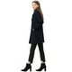 thumbnail image 4 of Abrigos largos de invierno con solapa con muesca y doble botonadura para mujer Azul oscuro XS, 4 of 7