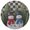 Two Snowmen Pattern, variant on 15 Inch Round Grid Plate Mats Heat Non-Slip Resistant PVC Placemats for Kitchen Dining Table Decor Two Snowmen Pattern 1PCS