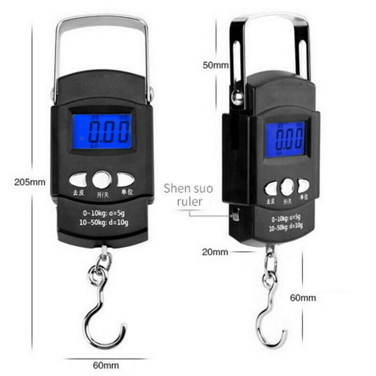 Digital Fishing Scale with Lip Gripper,Tape and Ruler,110Lb/50Kg Posta