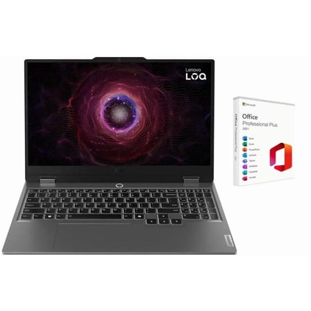 Lenovo LOQ 15.6" Full HD 144Hz Gaming Laptop | AMD Ryzen 5 7235HS(Beat i5-1155G7)| NVIDIA GeForce RTX 4050| Backlit |Grey| 16GB RAM DDR5 | 1024GB SSD | Windows 11 Pro | Bundle with Office 2021