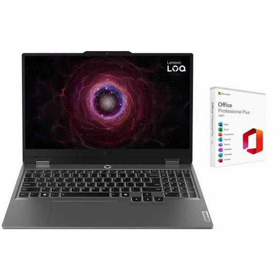 Lenovo LOQ 15.6" Full HD 144Hz Gaming Laptop | AMD Ryzen 5 7235HS(Beat i5-1155G7)| NVIDIA GeForce RTX 4050| Backlit |Grey| 32GB RAM DDR5 | 2TB SSD | Windows 11 Pro | Bundle with Office 2021