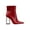 Red, variant on Ashley Kahen Caged Metallic Rhinestone Heel Bootie, Black, 10
