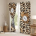 thumbnail image 3 of Erosebridal Leopard Zebra Lucky 8 Ball Black Out Curtains, Cute Sport Curtains Pack of 2 (42x63 Each) for Girls and Boys, 3 of 6