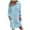 Blue, variant on 2025 Fashion Women's Long Button Down Shirt Dress Loose V-neck Cotton Linen Solid Color Dress Summer Vacation Beach Sundress