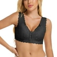 thumbnail image 5 of Lace Bralette for Women Longline Wireless Padded Bra Full Coverage No Underwire V Neck Sleep Bra Plus Size Lingerie, 5 of 8