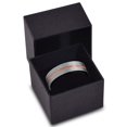 thumbnail image 3 of Tungsten Wedding Band Ring 6mm for Men Women Black & 18K Rose Gold Plated Center Line Pipe Cut Brushed Polished Lifetime Guarantee, 3 of 4