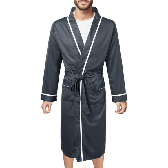Peignoir en Coton pour Hommes de Printemps et d'Été Peignoir Peignoir Peignoir Peignoir Peignoir de Printemps et d'Automne Pyjama pour Hommes Tenue d'Intérieur Ensembles de Pyjama pour Hommes Vêtements de Détente