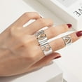 thumbnail image 3 of KeyStyle Initial Rings for Women Men Stainless Steel Letter Rings Cuff Statement Rings Personalised Jewelry Gift for Her, 3 of 10