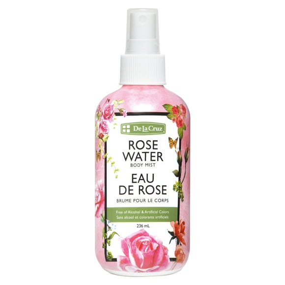 De La Cruz Brume d'Eau de Rose, pour le Corps, la Peau et les Cheveux, 8 FL oz