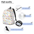 thumbnail image 4 of Bixox Happy Easter Printing Canvas Backpack Lightweight Casual Travel Backpack School Backpack Fits 15.6 Inch Notebook, 4 of 5