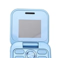 thumbnail image 2 of 2G Flip Mobile Phone for Seniors, Dual Nano SIM, FM Radio, Media Player, LED Flashlight, HD Rear Camera, Small Flip Cell Phone with Lanyard, Blue, 2 of 4