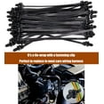 thumbnail image 6 of 100 Pack Cable Zip Ties 8" Black Multi-Purpose Self-Locking Nylon Cable Cord Management, Plastic Wire Ties for Home,Office,Garden,Workshop, 6 of 7