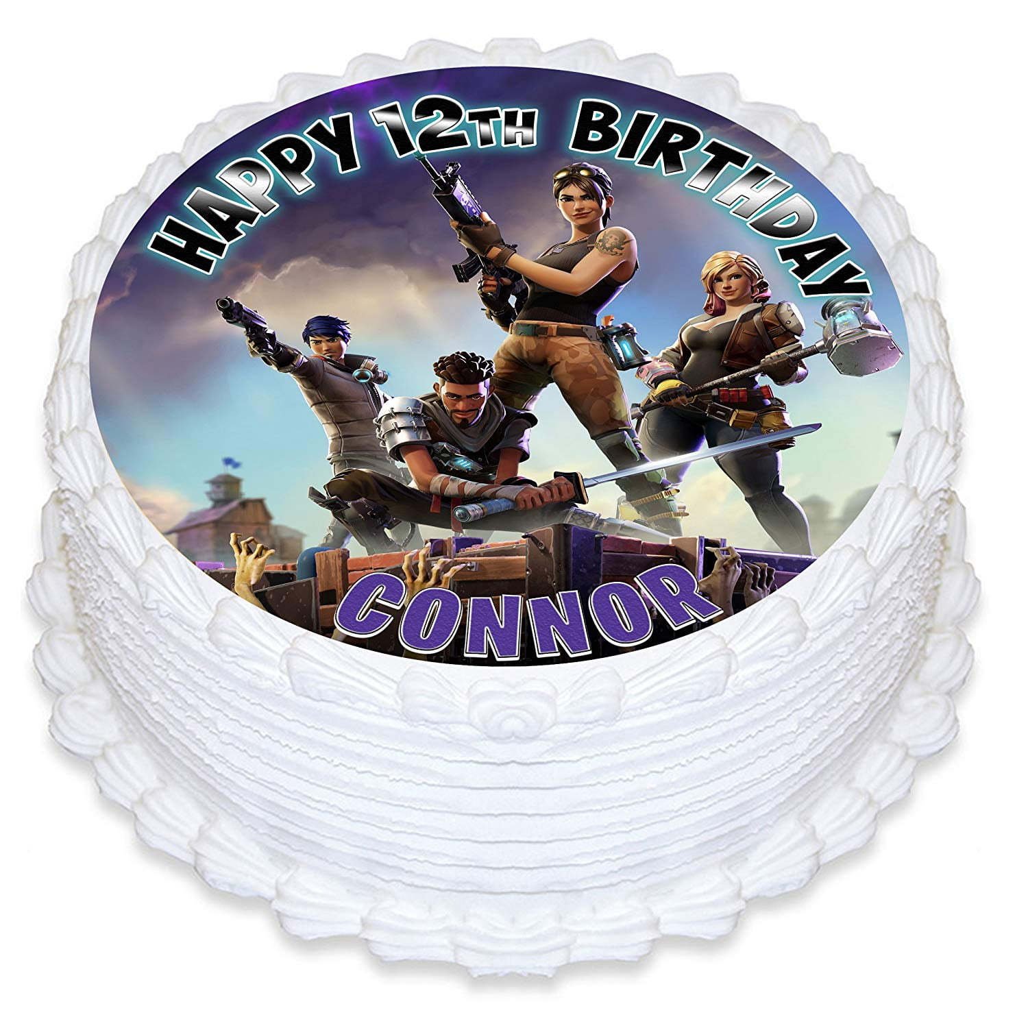 Fortnite Personalised  Icing Cake Topper Costco Any Size upto A3 