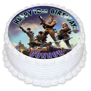 Fortnite Customisable Name and Age Gaming Birthday Cake Topper - UNOFFICIAL