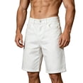 thumbnail image 3 of ZRGHAOYLQ Men's Straight Leg Denim Shorts Trendy Baggy Outdoor Jean Shorts Mid Waist Vintage Summer Shorts with Pockets, 3 of 8