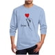 thumbnail image 2 of Ceisia Men's Romantic Red Heart "For You" T-Shirt | Relaxed Long-Sleeve Crewneck Spring Casual Top Gift, 2 of 5