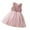Pink, variant on MeetoTime Girls Princess Dress Summer Sleeveless Solid Color Sequins Mesh Dresses 2-6 Years Baby Clothes