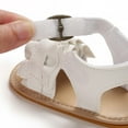 thumbnail image 5 of Odeerbi Baby Infant Boys Girls Slip Resistant Shoes Rubber Sole Prewalker Baby Cute Summer Princess Sandals Flat First Walkers Footwear White, 5 of 9
