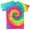 Minty Rainbow, variant on Tie Dye T-Shirts Rainbow kids Colortone
