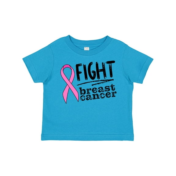 Inktastic Fight Breast Cancer Pink Ribbon Boys or Girls Toddler T-Shirt