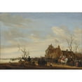 thumbnail image 3 of Salomon van Ruysdael 14x11 Black Modern Framed Museum Art Print Titled - Drawing the Eel (Early 1650s), 3 of 5