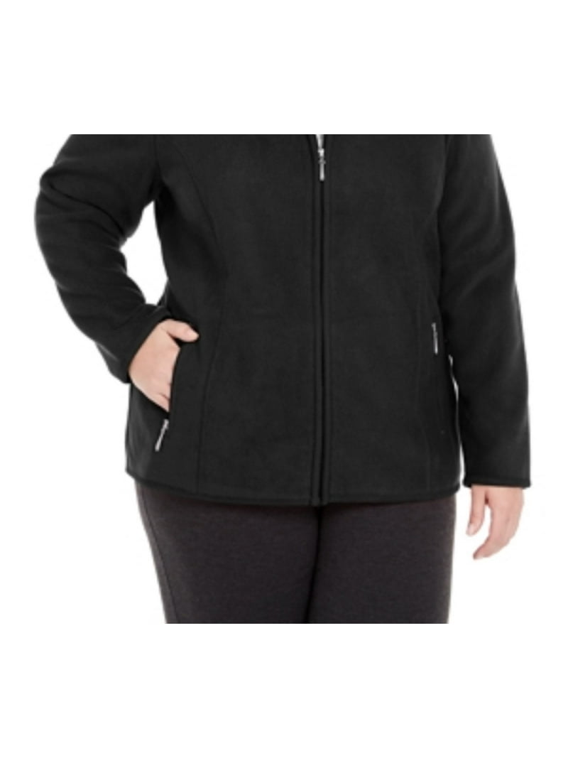 Karen Scott Sport Plus Size Zipper Activewear Jacket, Zeroproof