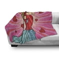 thumbnail image 3 of Love Soft Flannel Fleece Throw Blanket, Pop Art Style Image Couple Kissing Each Other Passionately on a Romantic Date, Cozy Plush for Indoor and Outdoor Use, 70" x 90", Multicolor, by Ambesonne, 3 of 6