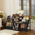 thumbnail image 6 of LELELINKY Record Player Stand w/ Vinyl Storage Turntable Display Stand w/ 3 Shelves Rustic Brown, 6 of 6