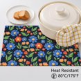 thumbnail image 5 of Placemat, Pioneer Flower Floral Print Pattern Place Mats Table Mat Set Of 2, PVC Washable Placemats for Party Kitchen Dining Decoration, 18x12 Inch, Fade Resistant, 5 of 6