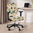 thumbnail image 3 of ZUXONGSY Rooster Flower Desk Chair Cover 2-Piece Polyester Rolling Chair Cover Computer Chair Seat Cushion Cover Replacement Backrest Slipcovers Gifts for Women Girls, 3 of 7