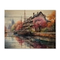 thumbnail image 3 of Designart "In Strasbourg French Canal wall art I" Cityscapes Print on Natural Pine Wood, 3 of 5