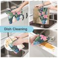 thumbnail image 2 of Yayeee 6 Pack Kitchen Dish Cloths Set for Washing Soft Drying Absorbent Microfiber Towels, Green Floral, 2 of 9
