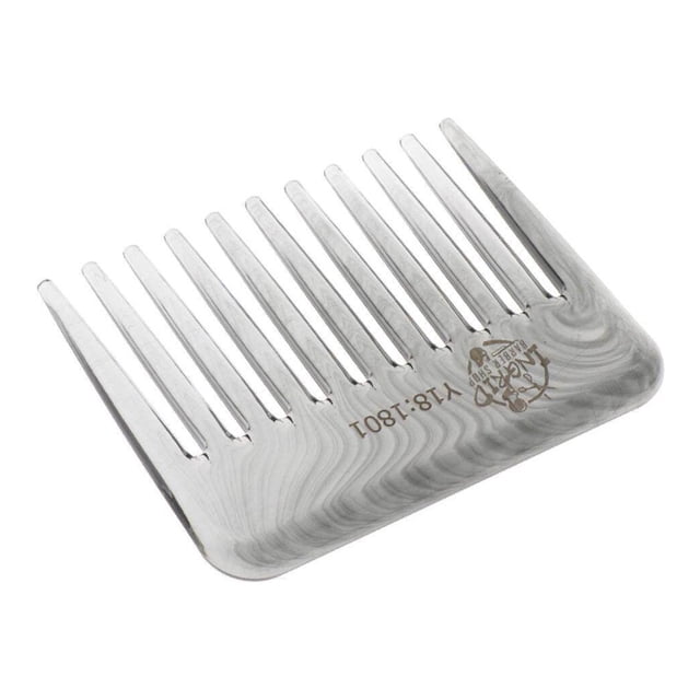facefd Wide-Teeth Detangling Curly Hair Comb Mens Back Head Styling Oil Comb Gray